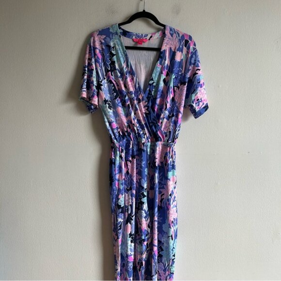 Lilly Pulitzer Sz S Printed Floral Relaxed Jumpsuit - Picture 2 of 11